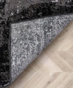 Well Woven Thiva Vintage Oriental Floral Pattern Black Rug Global