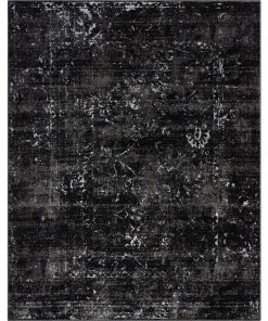 Well Woven Thiva Vintage Oriental Floral Pattern Black Rug Global