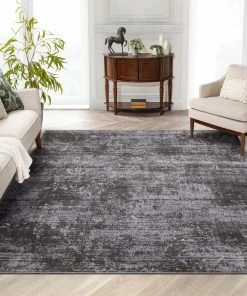 Well Woven Global Thiva Vintage Oriental Floral Pattern Grey Rug