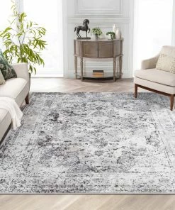 Well Woven Patras Vintage Oriental Medallion Ivory Rug