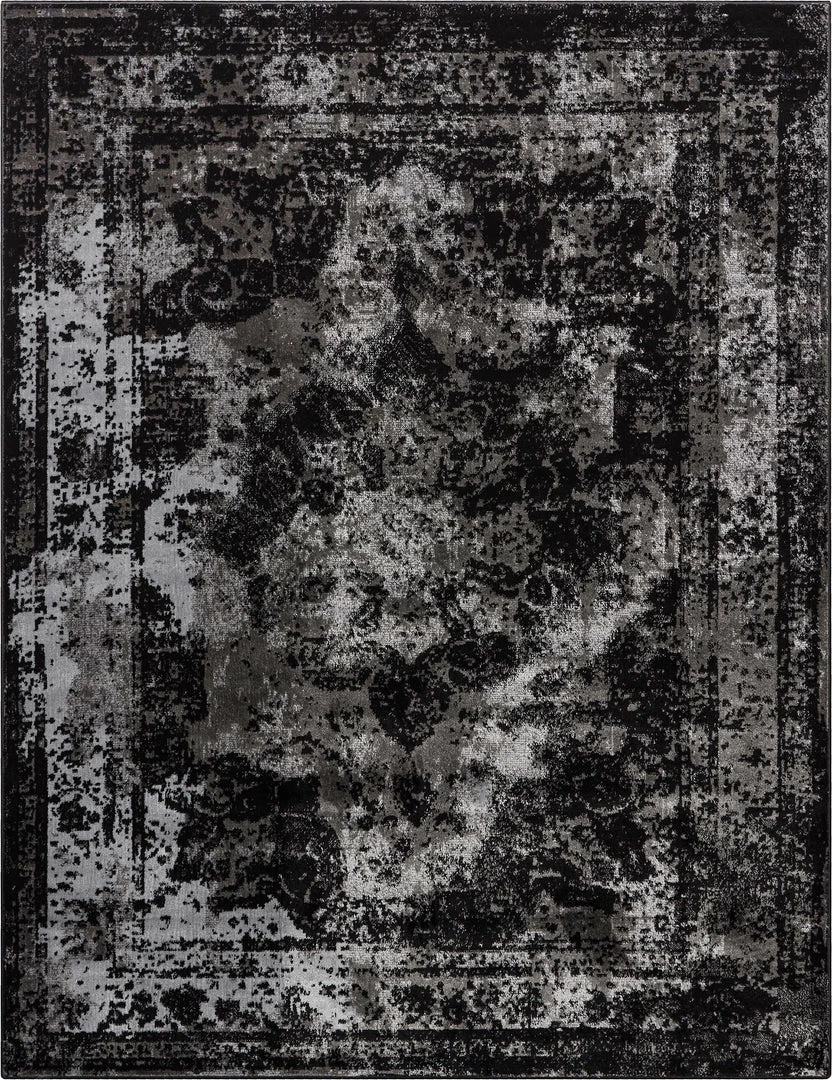 Well Woven Patras Vintage Oriental Medallion Black Rug 2 Well Woven Patras Vintage Oriental Medallion Black Rug