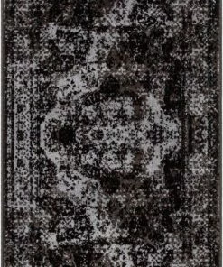 Well Woven Patras Vintage Oriental Medallion Black Rug 23 Well Woven Patras Vintage Oriental Medallion Black Rug