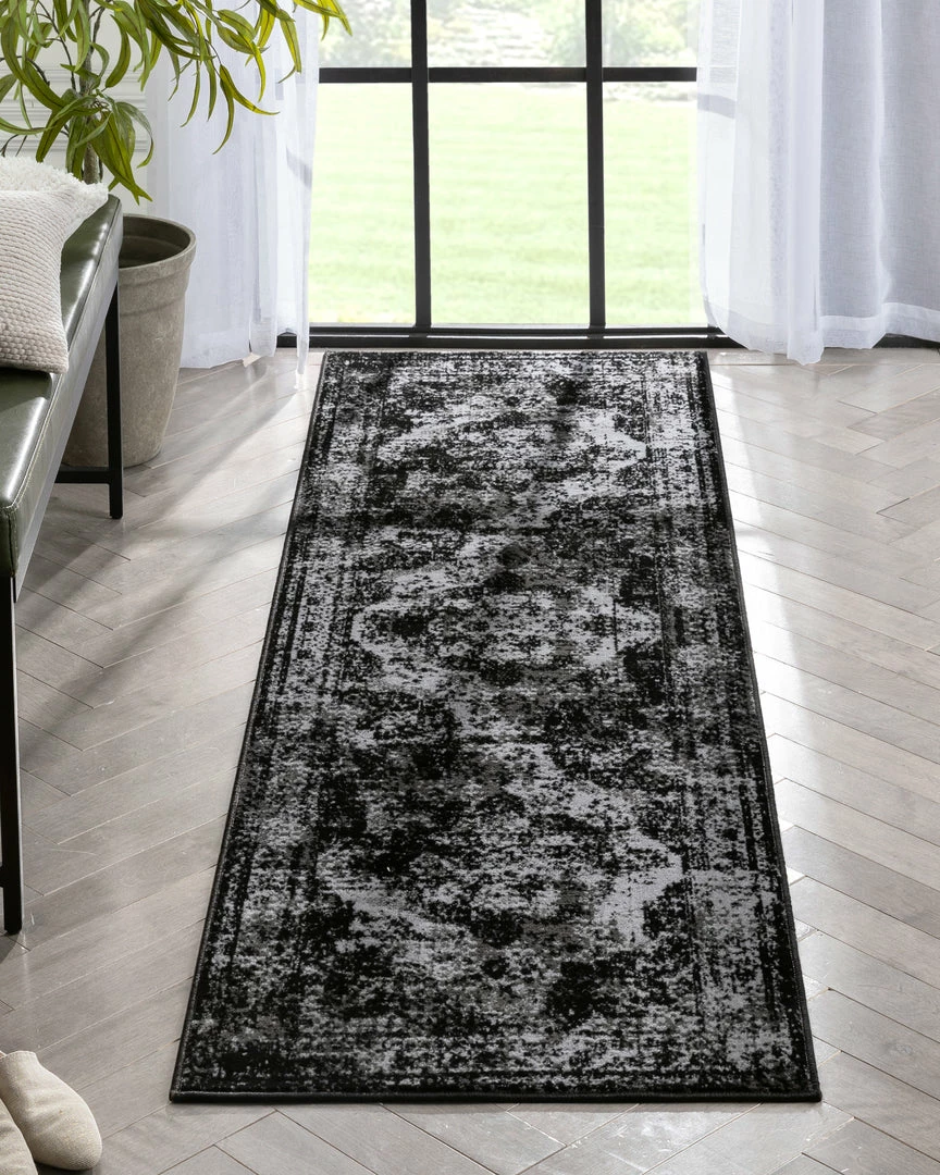 Well Woven Patras Vintage Oriental Medallion Black Rug 11 Well Woven Patras Vintage Oriental Medallion Black Rug