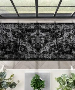 Well Woven Patras Vintage Oriental Medallion Black Rug 26 Well Woven Patras Vintage Oriental Medallion Black Rug