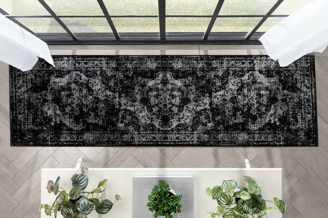 Well Woven Patras Vintage Oriental Medallion Black Rug 13 Well Woven Patras Vintage Oriental Medallion Black Rug