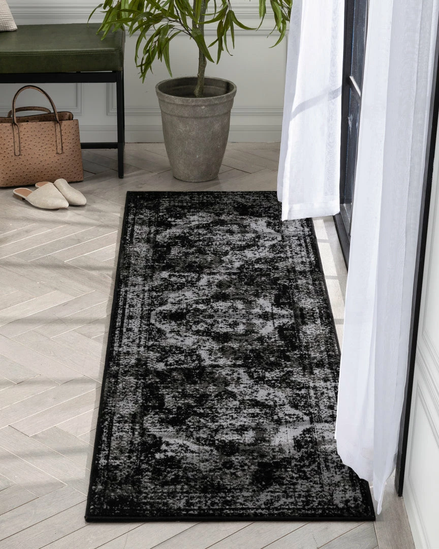 Well Woven Patras Vintage Oriental Medallion Black Rug 14 Well Woven Patras Vintage Oriental Medallion Black Rug