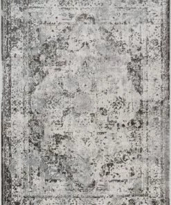 Well Woven Global Patras Vintage Oriental Medallion Grey Rug