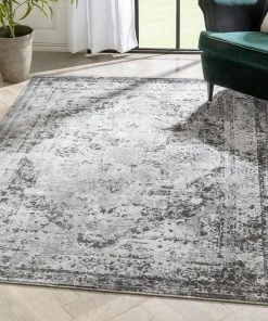 Well Woven Global Patras Vintage Oriental Medallion Grey Rug