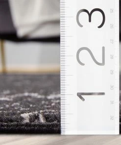 Well Woven Argos Modern Vintage Lattice Black Rug