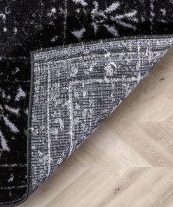 Well Woven Argos Modern Vintage Lattice Black Rug