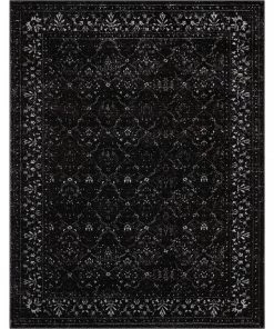 Well Woven Argos Modern Vintage Lattice Black Rug