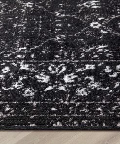 Well Woven Argos Modern Vintage Lattice Black Rug