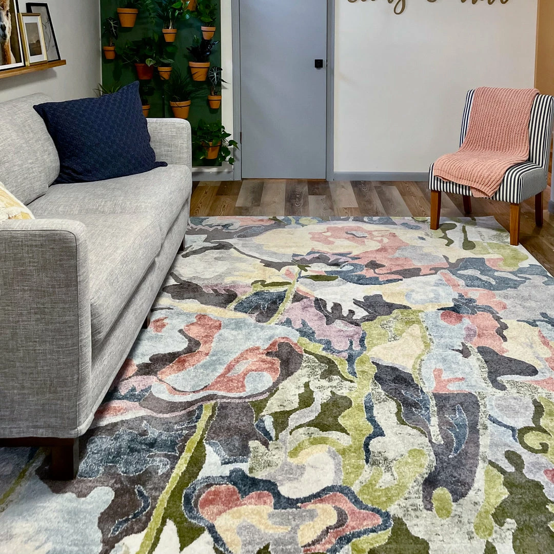 Well Woven Posy Vintage Floral Blue Blush Rug Global 7 Well Woven Posy Vintage Floral Blue Blush Rug Global