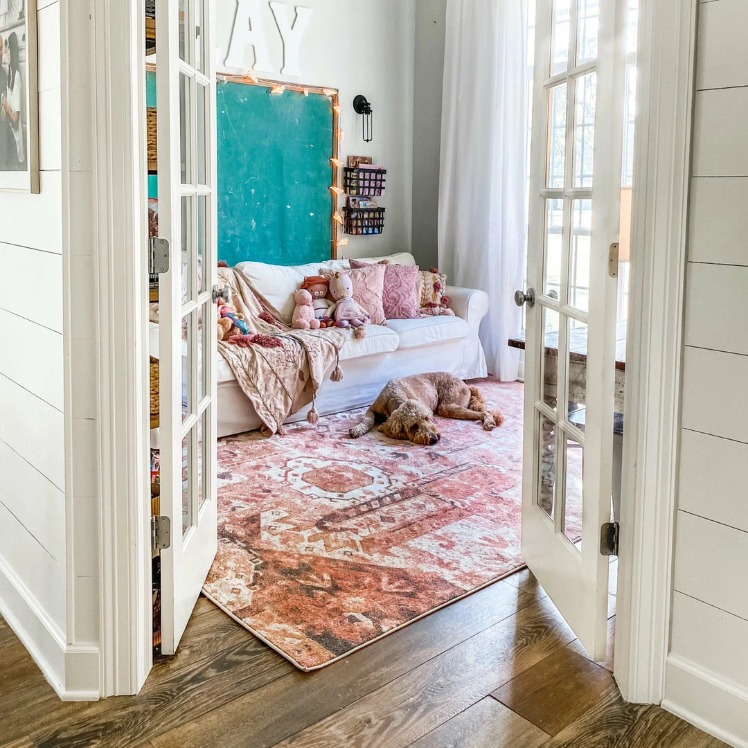 Well Woven Elizabeth Global Vintage Patchwork Pattern Blush Pink Rug 11 Well Woven Elizabeth Global Vintage Patchwork Pattern Blush Pink Rug