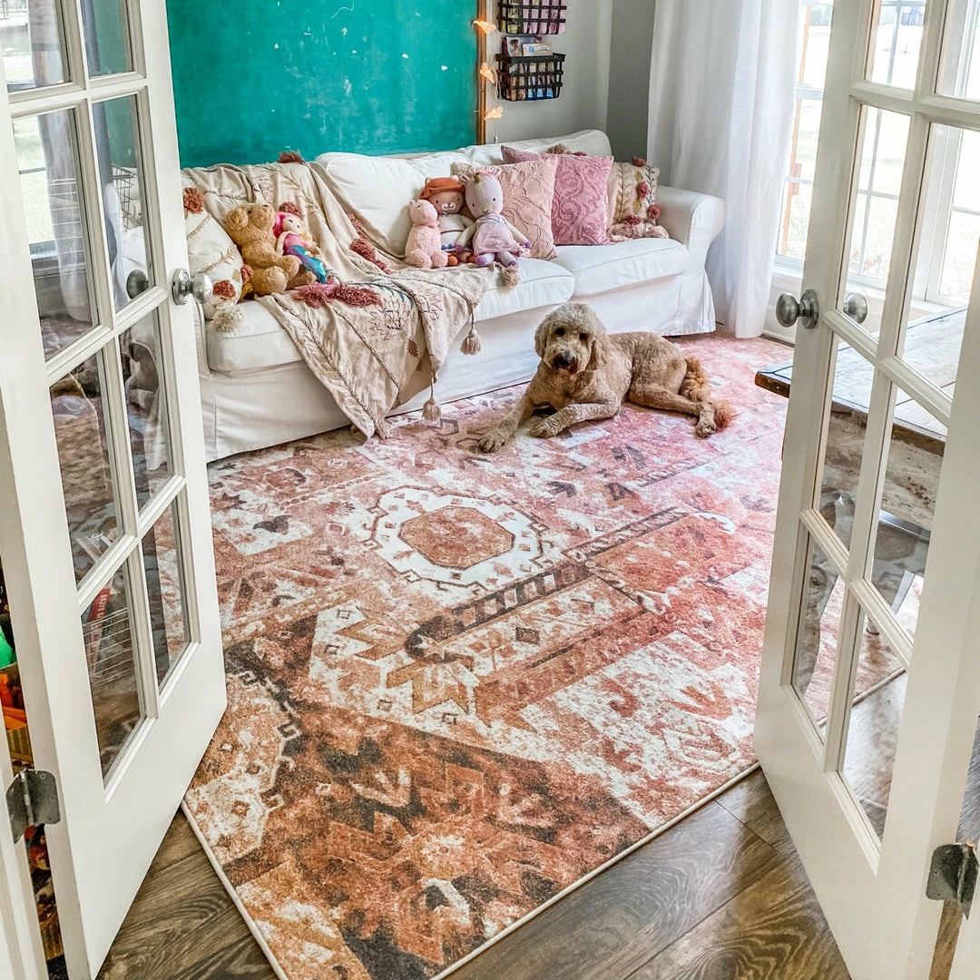 Well Woven Elizabeth Global Vintage Patchwork Pattern Blush Pink Rug 10 Well Woven Elizabeth Global Vintage Patchwork Pattern Blush Pink Rug