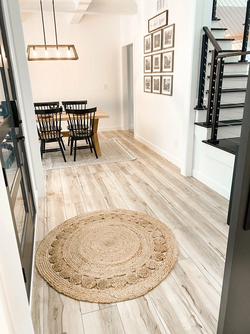 Well Woven Jute + Natural Oleana Farmhouse Jute Rug Hand-Woven Basket Weave Jute Rug Geometric Pattern Natural Color 12 Well Woven Jute + Natural Oleana Farmhouse Jute Rug Hand-Woven Basket Weave Jute Rug Geometric Pattern Natural Color