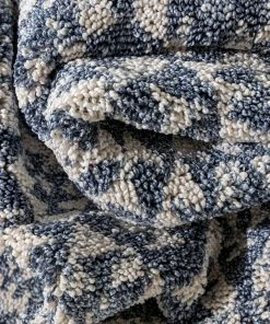 Well Woven Callista Tribal Trellis Pattern Blue Kilim-Style Rug