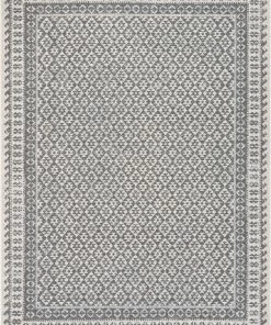 Well Woven Callista Tribal Trellis Pattern Grey Kilim-Style Rug Global