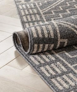 Well Woven Zafer Tribal Geometric Pattern Charcoal Kilim-Style Rug Global 18 Well Woven Zafer Tribal Geometric Pattern Charcoal Kilim-Style Rug Global