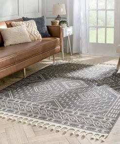 Well Woven Zafer Tribal Geometric Pattern Charcoal Kilim-Style Rug Global 17 Well Woven Zafer Tribal Geometric Pattern Charcoal Kilim-Style Rug Global