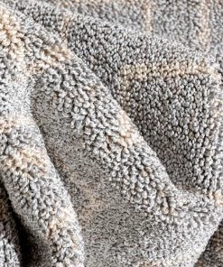 Well Woven Zafer Tribal Geometric Pattern Grey Kilim-Style Rug