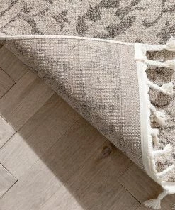 Well Woven Global Mara Medallion Botanical Pattern Brown Beige Kilim-Style Rug