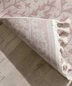 Well Woven Mara Medallion Botanical Pattern Blush Kilim-Style Rug Global 16 Well Woven Mara Medallion Botanical Pattern Blush Kilim-Style Rug Global