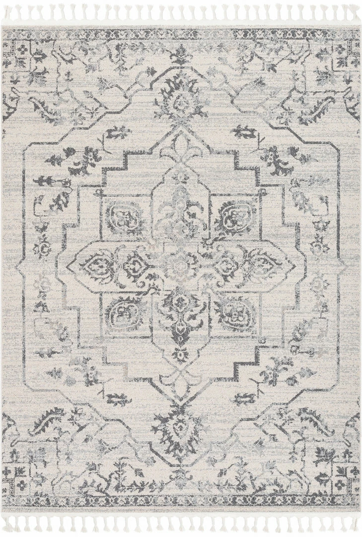 Well Woven Valentina Oriental Medallion Pattern Ivory Grey Kilim-Style Rug 2 Well Woven Valentina Oriental Medallion Pattern Ivory Grey Kilim-Style Rug