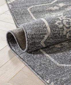 Well Woven Valentina Oriental Medallion Pattern Grey Kilim-Style Rug 18 Well Woven Valentina Oriental Medallion Pattern Grey Kilim-Style Rug