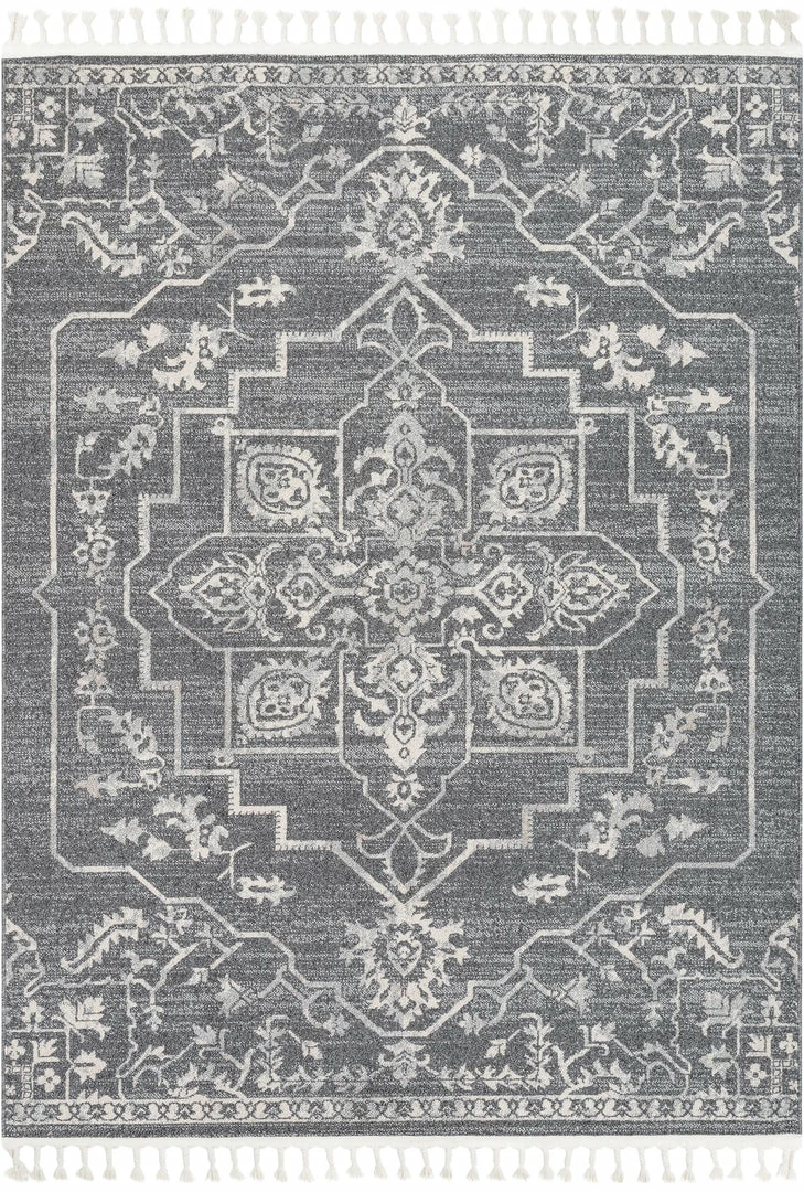Well Woven Valentina Oriental Medallion Pattern Grey Kilim-Style Rug 2 Well Woven Valentina Oriental Medallion Pattern Grey Kilim-Style Rug