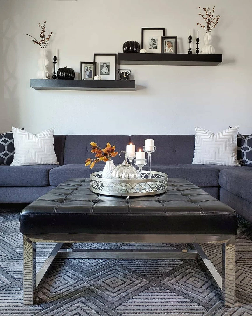 Well Woven Flint Mid-Century Geometric Grey High-Low Rug