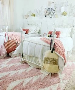 Well Woven Edona Moroccan Tribal Pink Shag Rug