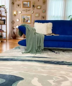 Well Woven Alden Blue Vintage Abstract Watercolor High-Low Rug 16 Well Woven Alden Blue Vintage Abstract Watercolor High-Low Rug