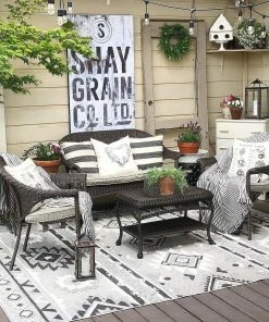 Well Woven Mamba Grey Modern Indoor Outdoor Rug 45 Well Woven Mamba Grey Modern Indoor Outdoor Rug