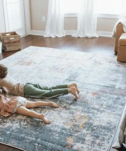 Well Woven Nadine Abstract Vintage Distressed Blue Rug Global 17 Well Woven Nadine Abstract Vintage Distressed Blue Rug Global