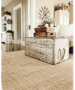 Well Woven Jute + Natural Boucle Hand-Woven Jute Rug Farmhouse Solid Pattern Natural Chunky-Textured Rug 25 Well Woven Jute + Natural Boucle Hand-Woven Jute Rug Farmhouse Solid Pattern Natural Chunky-Textured Rug