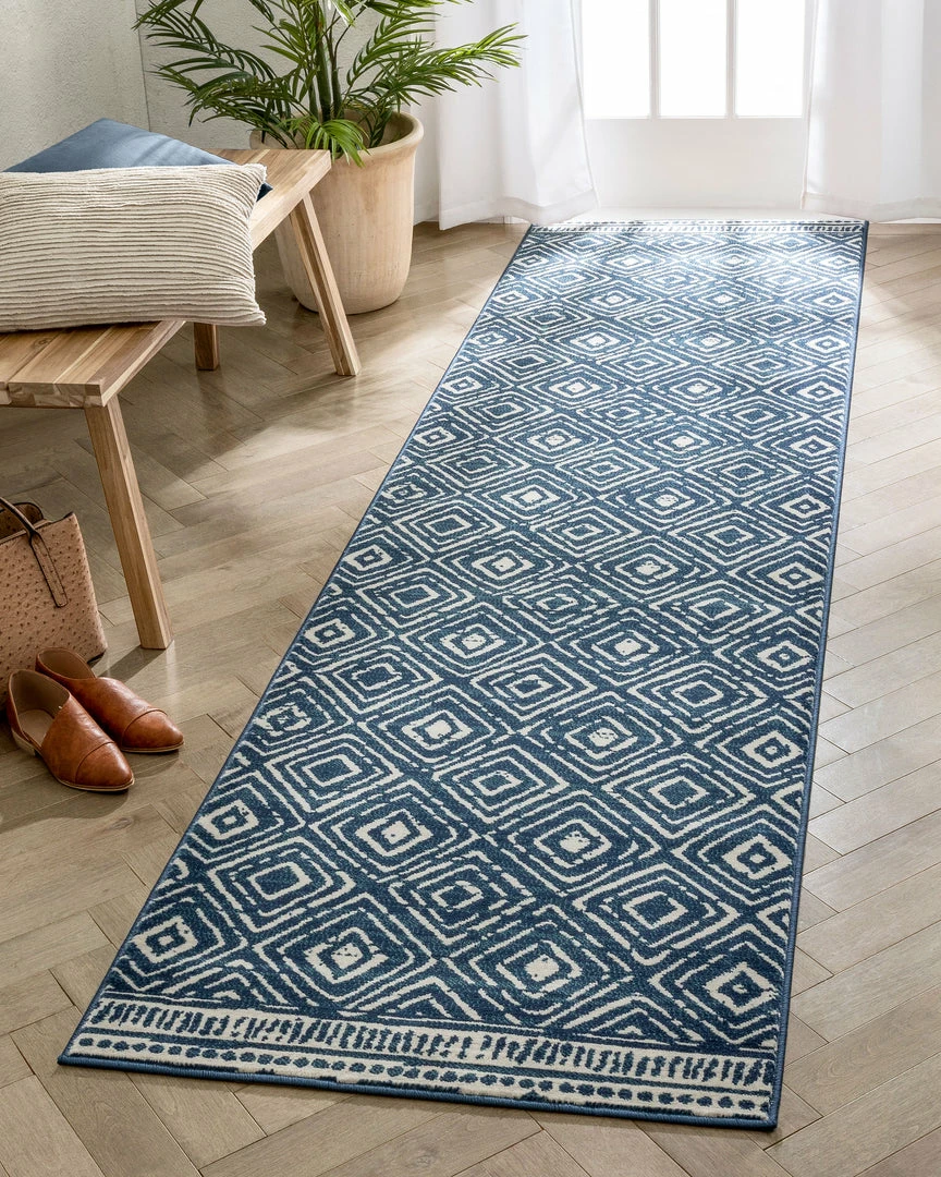 Well Woven Dalton Moroccan Trellis Pattern Blue Distressed Rug Global 13 Well Woven Dalton Moroccan Trellis Pattern Blue Distressed Rug Global