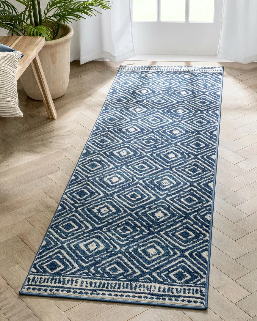 Well Woven Dalton Moroccan Trellis Pattern Blue Distressed Rug Global 11 Well Woven Dalton Moroccan Trellis Pattern Blue Distressed Rug Global