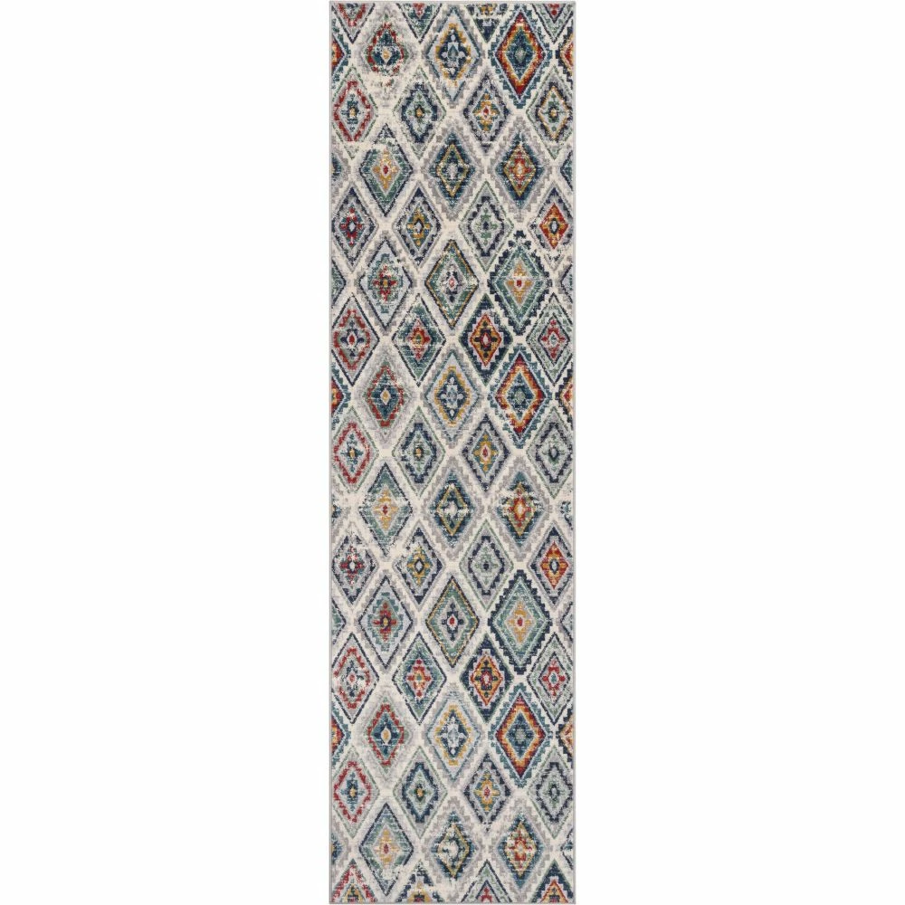 Well Woven Meridian Southwestern Diamond Pattern Grey Blue Distressed Rug Global 12 Well Woven Meridian Southwestern Diamond Pattern Grey Blue Distressed Rug Global