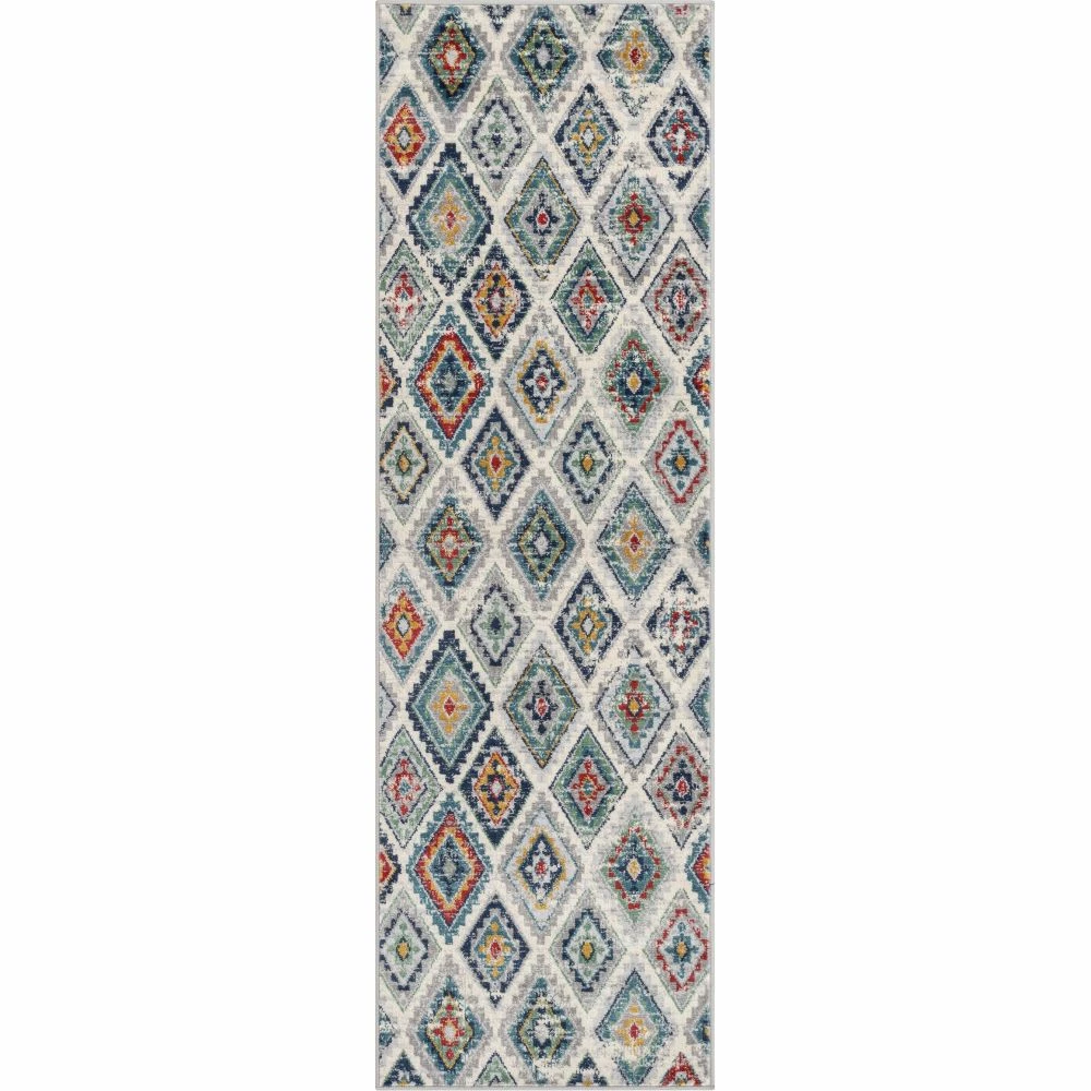 Well Woven Meridian Southwestern Diamond Pattern Grey Blue Distressed Rug Global 10 Well Woven Meridian Southwestern Diamond Pattern Grey Blue Distressed Rug Global