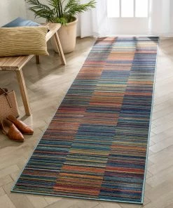 Well Woven Nampa Tribal Stripes Geometric Pattern Blue Red Distressed Rug Global 25 Well Woven Nampa Tribal Stripes Geometric Pattern Blue Red Distressed Rug Global