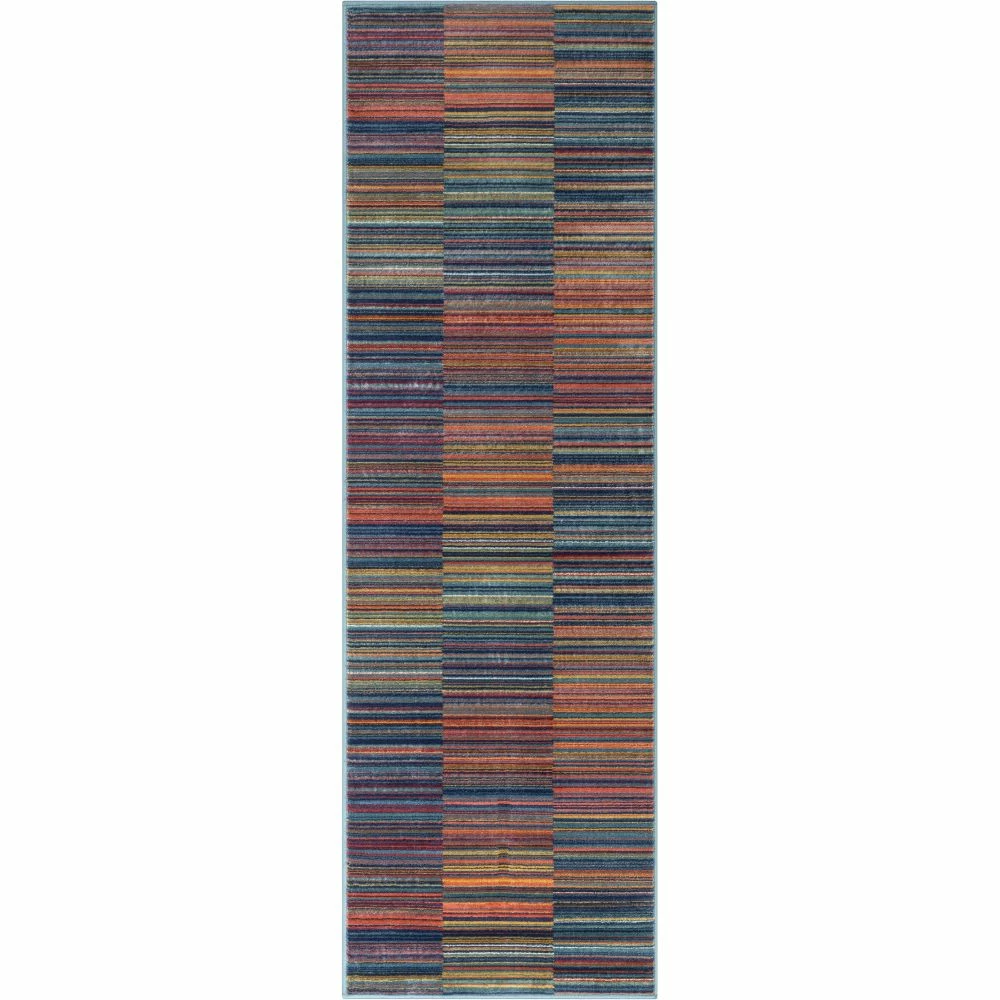 Well Woven Nampa Tribal Stripes Geometric Pattern Blue Red Distressed Rug Global 10 Well Woven Nampa Tribal Stripes Geometric Pattern Blue Red Distressed Rug Global