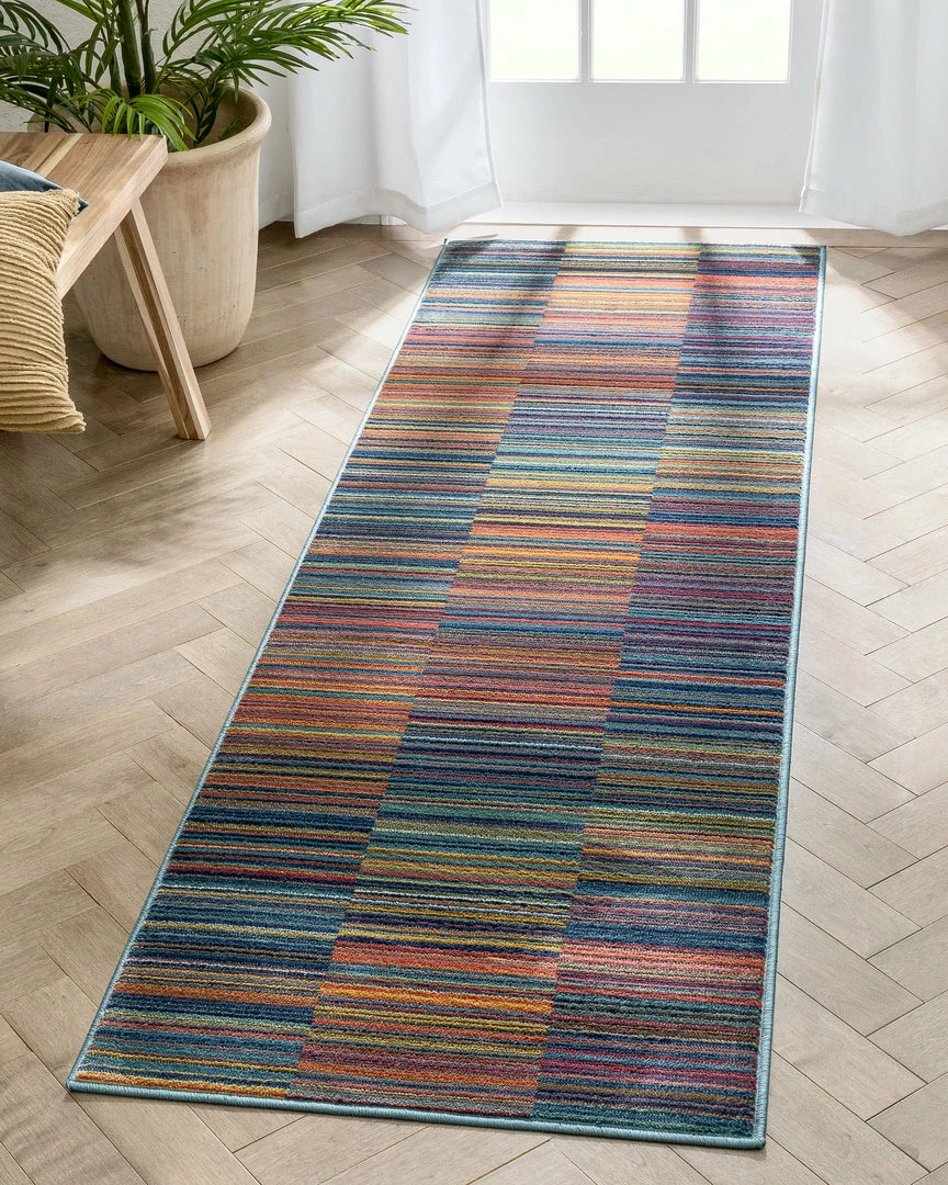 Well Woven Nampa Tribal Stripes Geometric Pattern Blue Red Distressed Rug Global 11 Well Woven Nampa Tribal Stripes Geometric Pattern Blue Red Distressed Rug Global