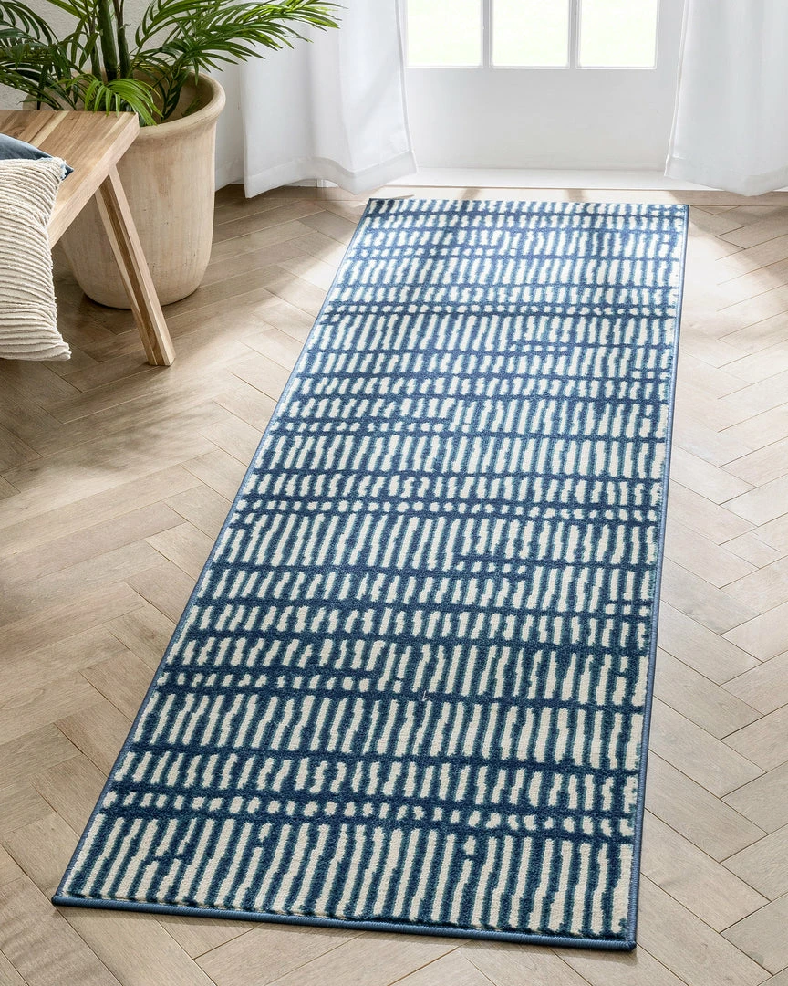 Well Woven Wilder Tribal Geometric Stripes Blue Distressed Rug Global 11 Well Woven Wilder Tribal Geometric Stripes Blue Distressed Rug Global