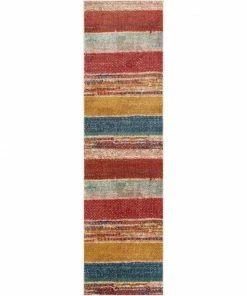 Well Woven Teton Tribal Stripes Red Yellow Distressed Rug Global 24 Well Woven Teton Tribal Stripes Red Yellow Distressed Rug Global