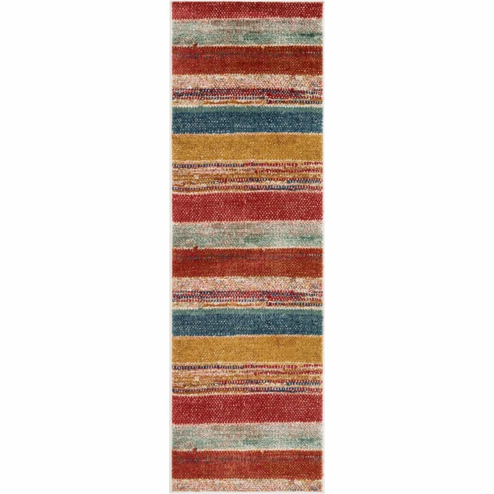 Well Woven Teton Tribal Stripes Red Yellow Distressed Rug Global 10 Well Woven Teton Tribal Stripes Red Yellow Distressed Rug Global