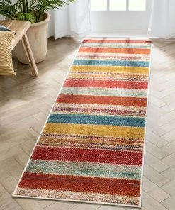 Well Woven Teton Tribal Stripes Red Yellow Distressed Rug Global 23 Well Woven Teton Tribal Stripes Red Yellow Distressed Rug Global