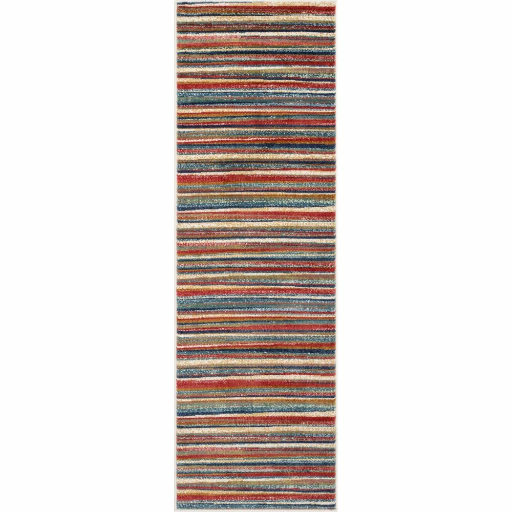 Well Woven Melba Tribal Stripes Blue Red Distressed Rug Global 10 Well Woven Melba Tribal Stripes Blue Red Distressed Rug Global