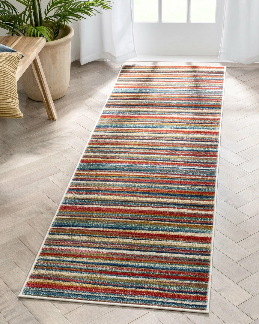 Well Woven Melba Tribal Stripes Blue Red Distressed Rug Global 11 Well Woven Melba Tribal Stripes Blue Red Distressed Rug Global