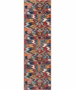 Well Woven Basalt Moroccan Geometric Waves Blue Red Distressed Rug Global 22 Well Woven Basalt Moroccan Geometric Waves Blue Red Distressed Rug Global